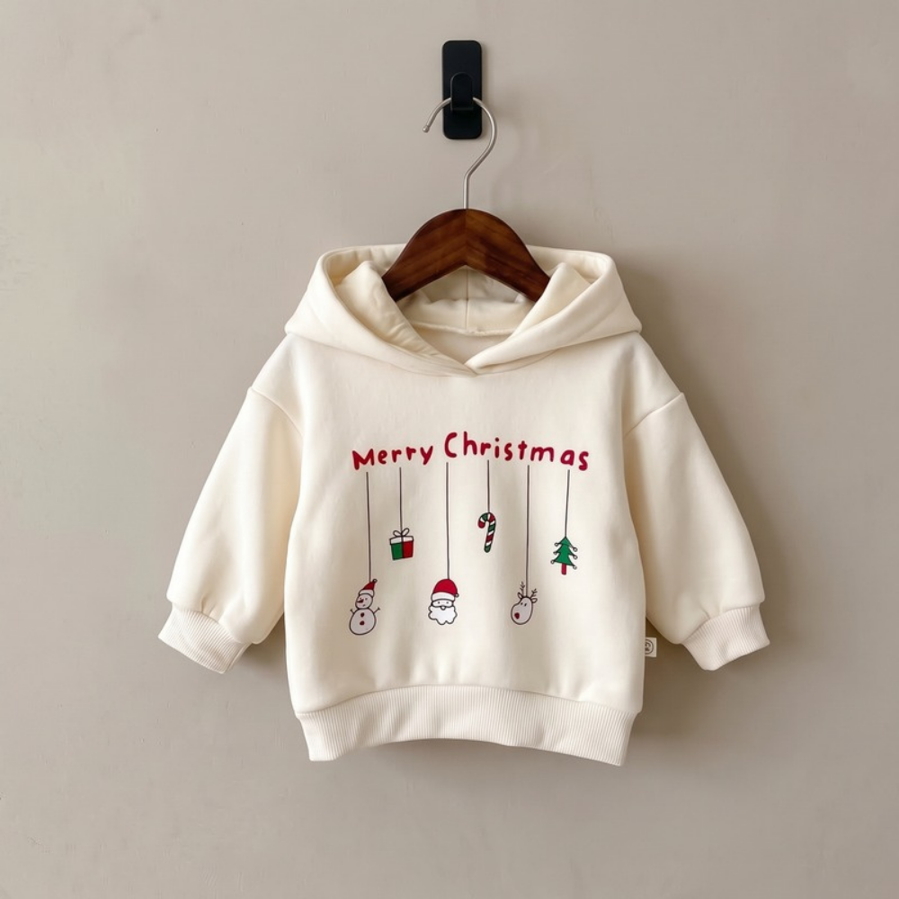 Lilo Fleece Lined Hooded Romper - Apricot Sweatshirt