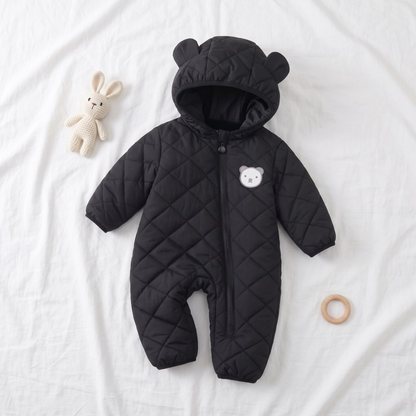 Lilo Bear Ear Padded Snowsuit - Black