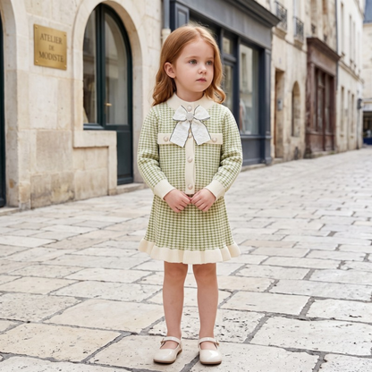 Lilo Knitted Cardigan and Skirt Set - Green