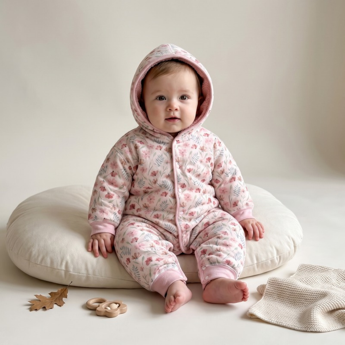 Lilo Double Sided Velvet Sleepsuit - Pink Floral