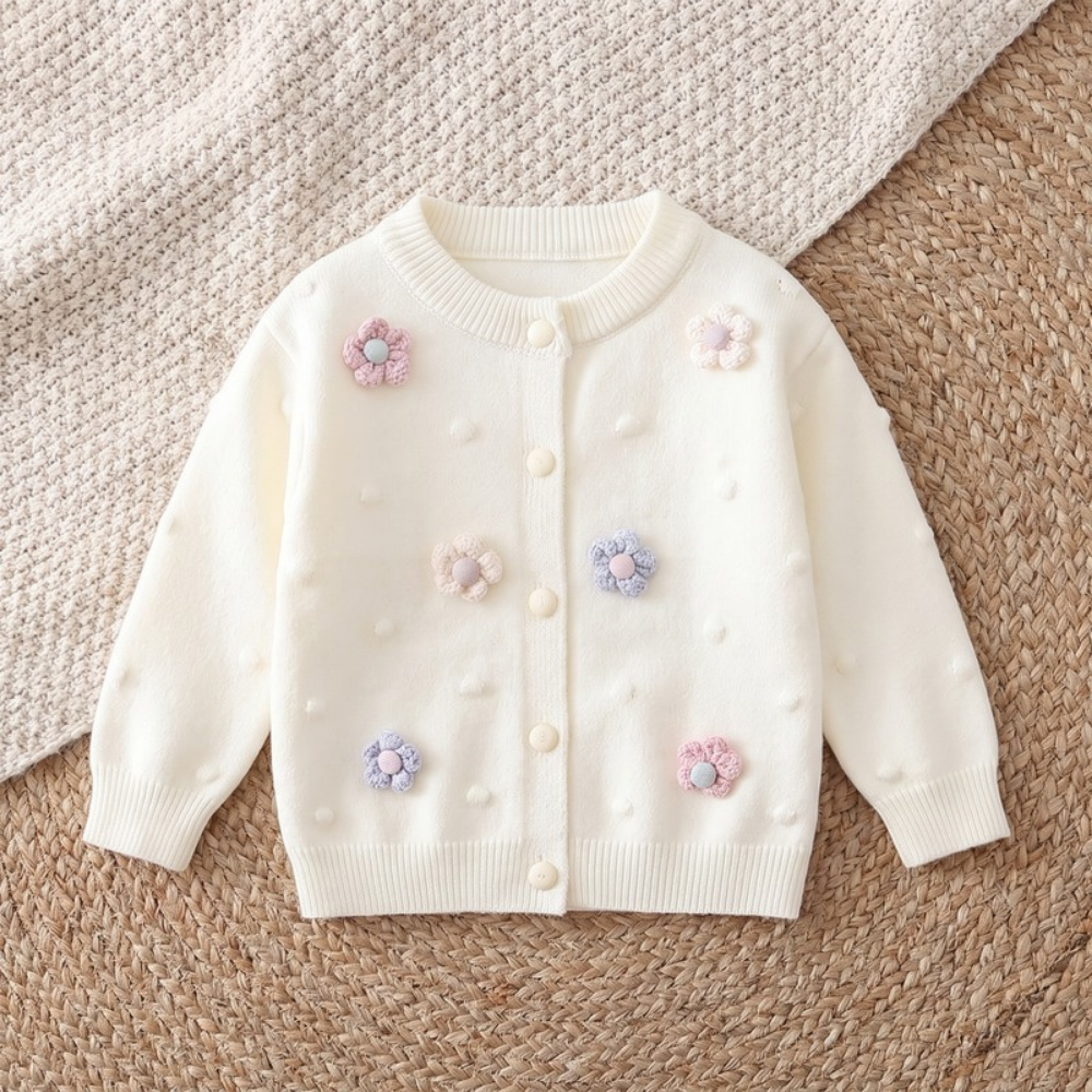 Lilo Lace Knit Cardigan - Pink