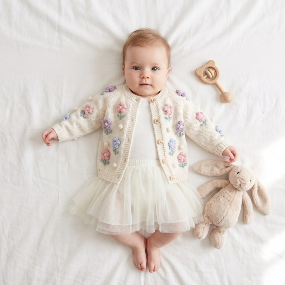 Lilo Lace Knit Cardigan - Cream