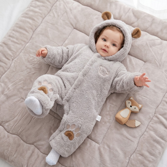 Lilo Fleece Lined Baby Snowsuit - Grey
