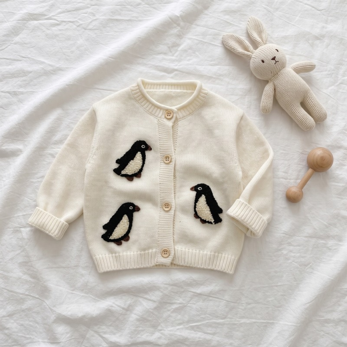 Lilo Embroidered Knit Cardigan - Ivory