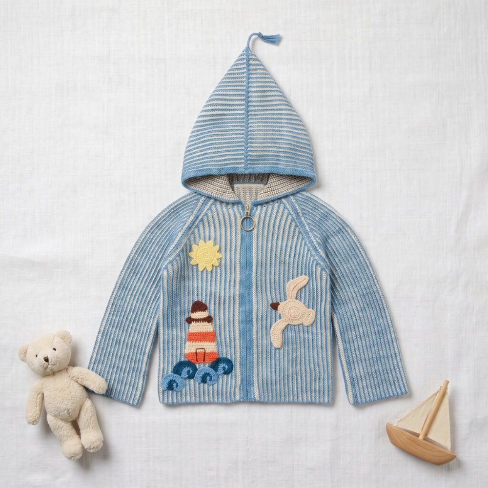 Lilo Ocean Kids Knit Cardigan - Blue