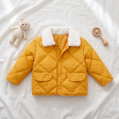 Lilo Fur Collar Winter Coat - Mustard