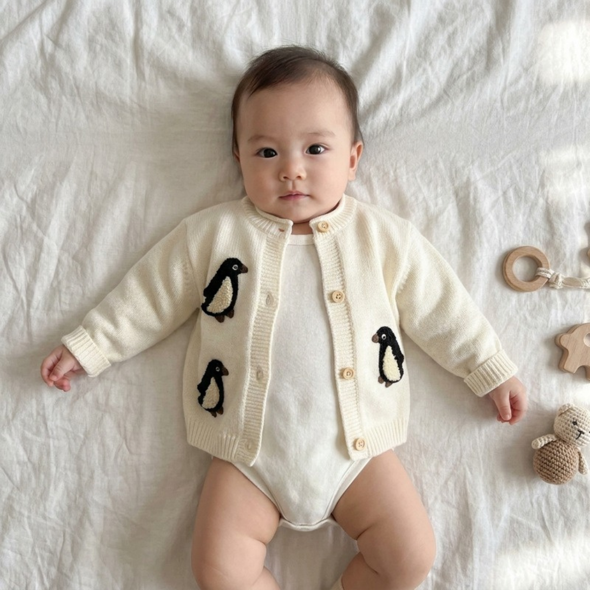 Lilo Embroidered Knit Cardigan - Ivory