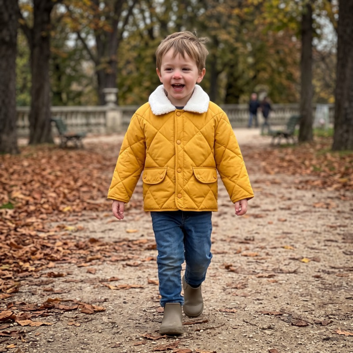 Lilo Fur Collar Winter Coat - Mustard