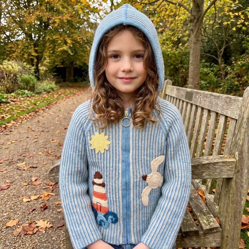 Lilo Ocean Kids Knit Cardigan - Blue