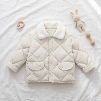 Lilo Fur Collar Winter Coat - Ivory