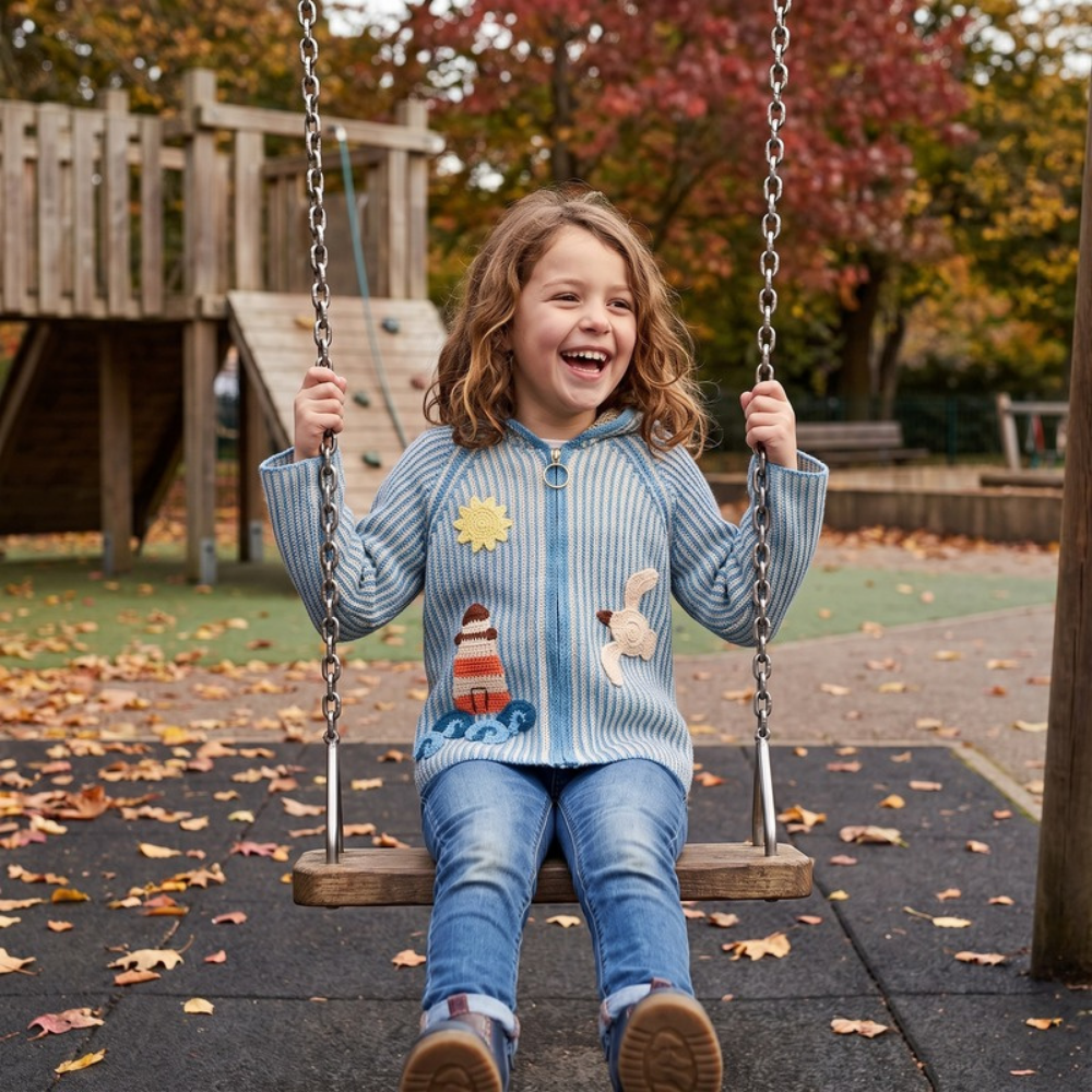 Lilo Ocean Kids Knit Cardigan - Blue