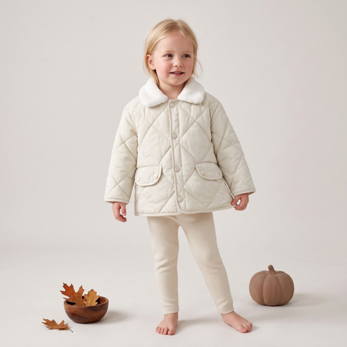 Lilo Fur Collar Winter Coat - Ivory