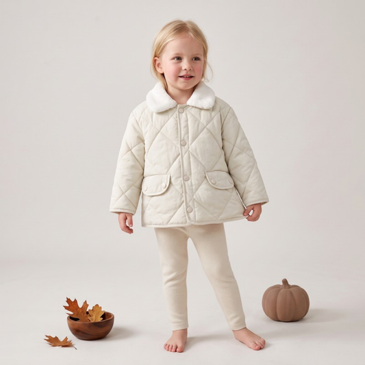 Lilo Fur Collar Winter Coat - Ivory