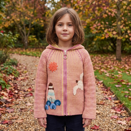 Lilo Ocean Kids Knit Cardigan - Pink