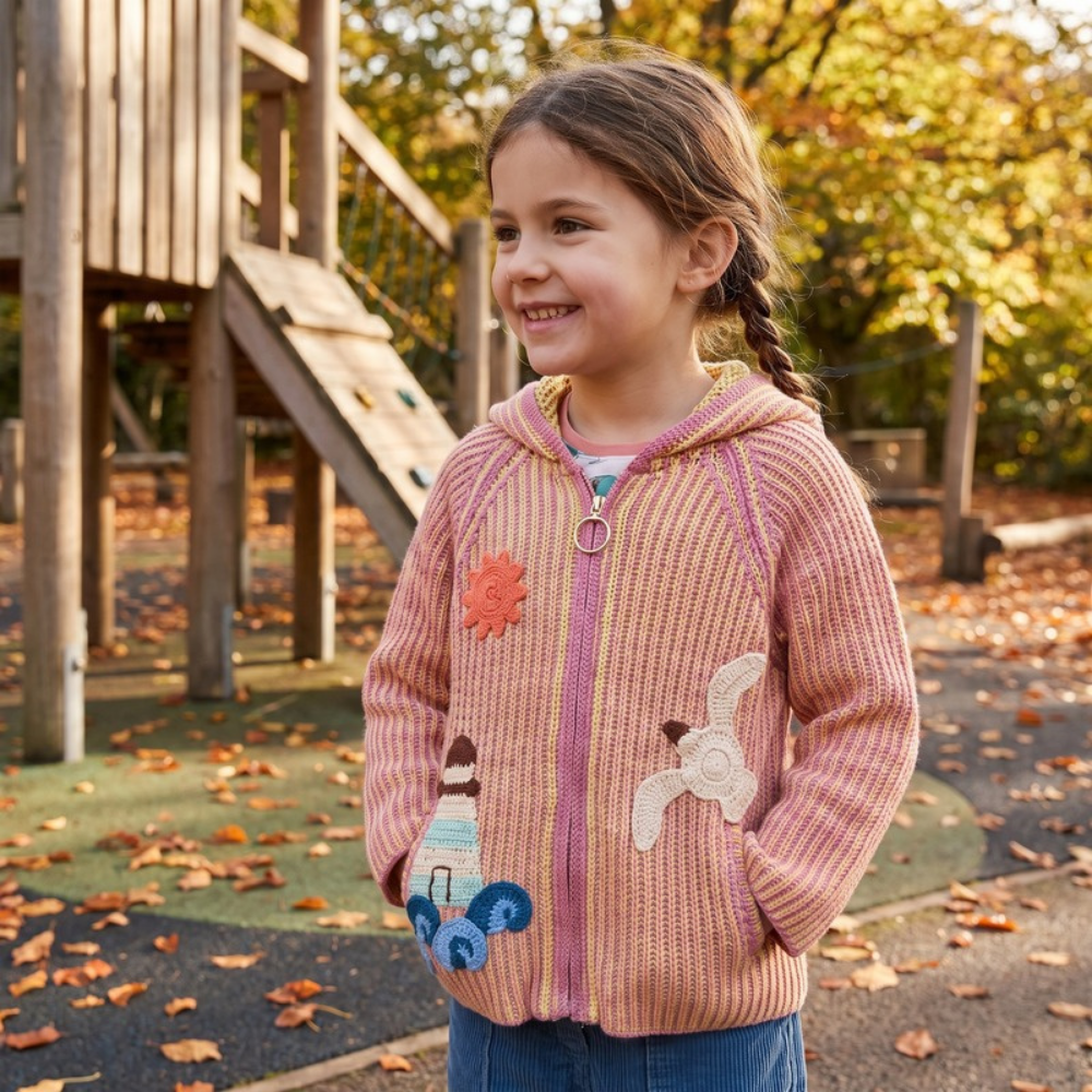 Lilo Ocean Kids Knit Cardigan - Pink