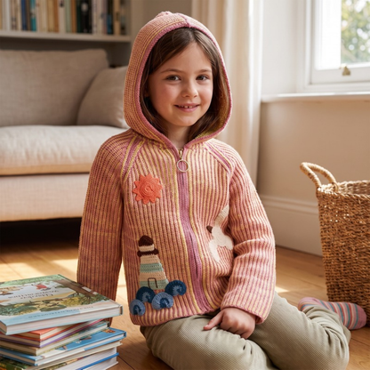 Lilo Ocean Kids Knit Cardigan - Pink