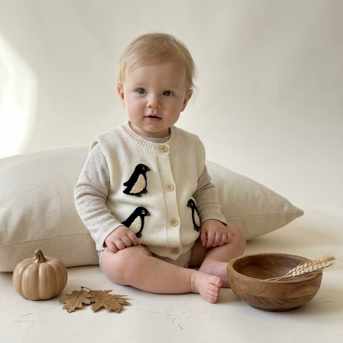 Lilo Embroidered Knit Vest - Ivory