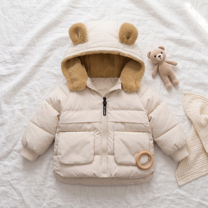 Lilo Fleece Lined Hooded Jacket - Cream