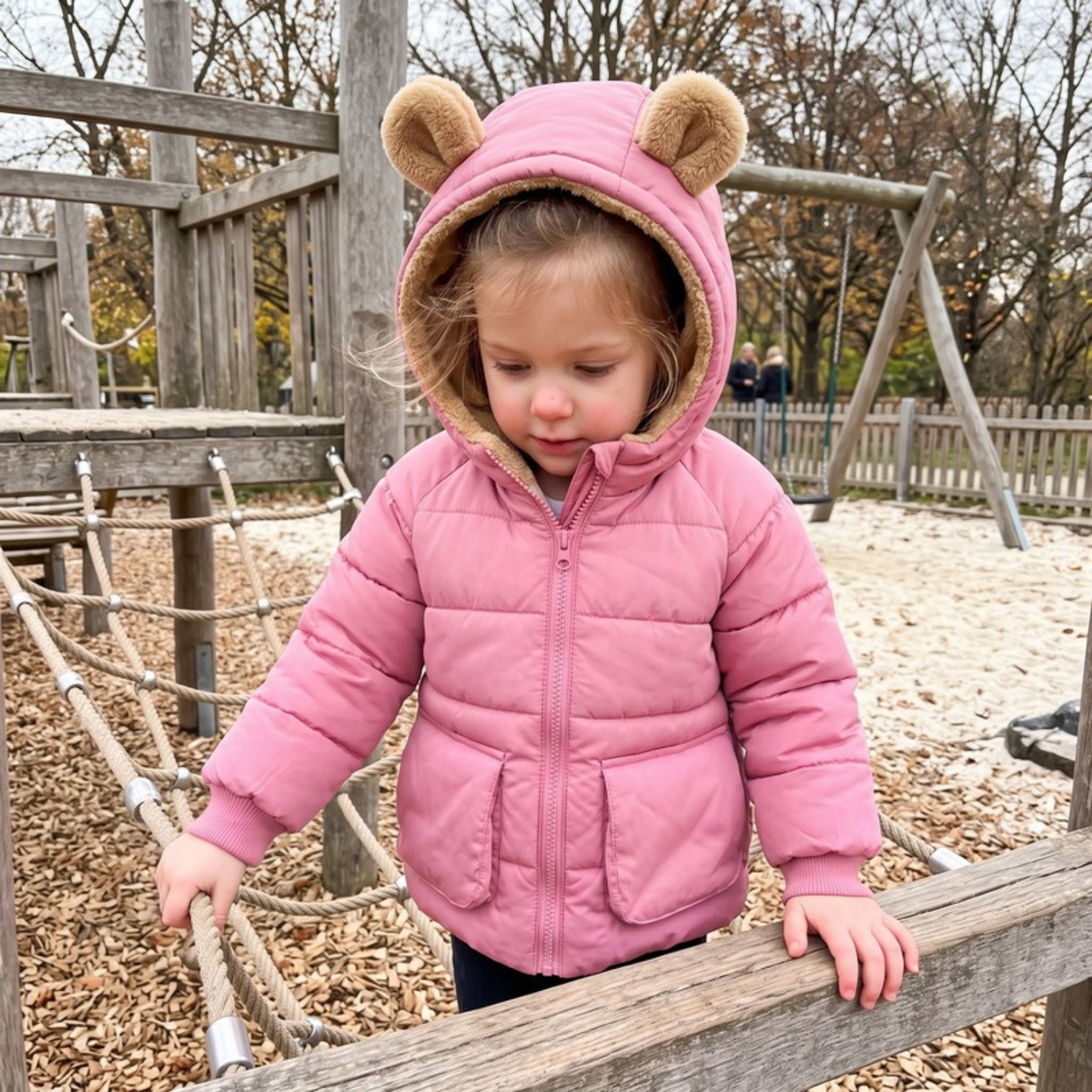 Lilo Fleece Lined Hooded Jacket - Pink