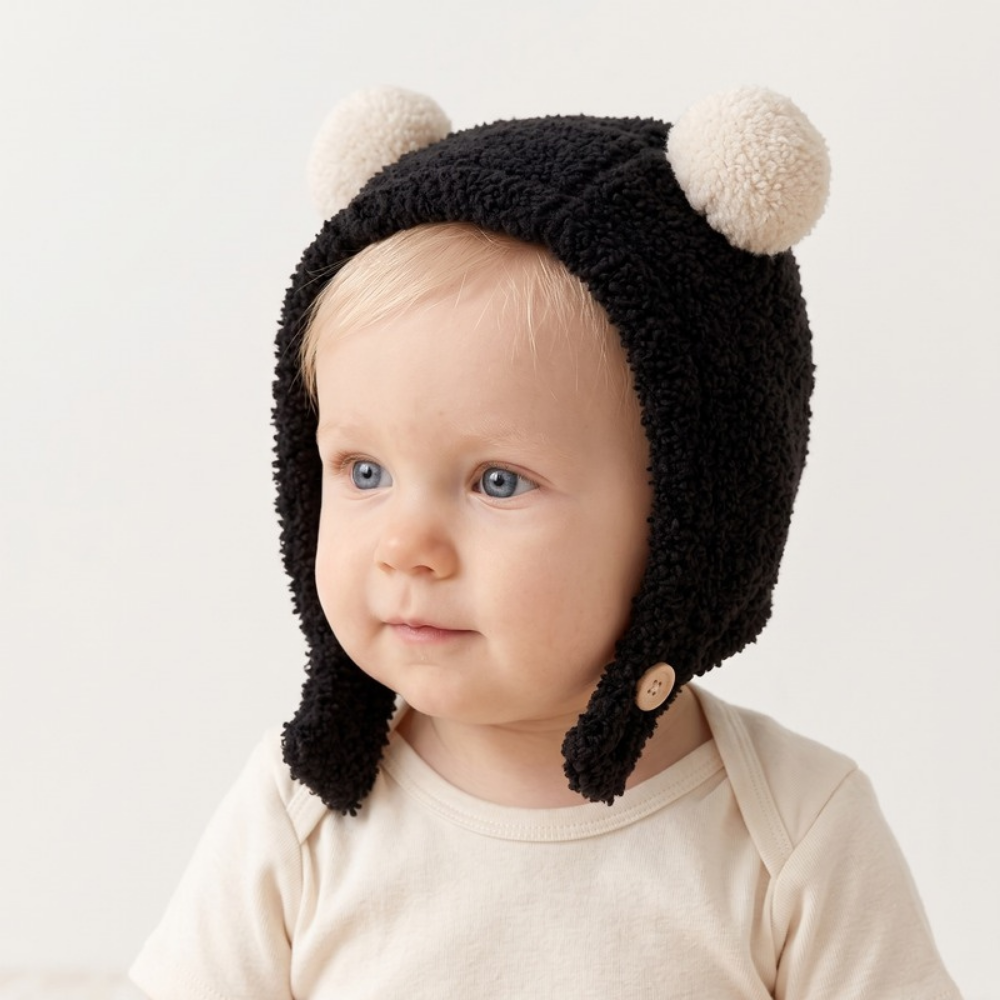 Lilo Pom Pom Beanie - Black