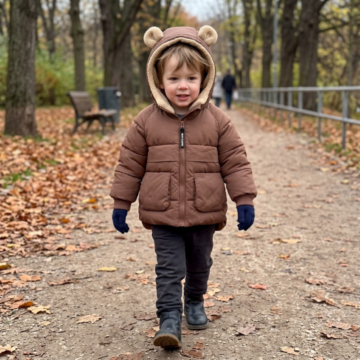 Lilo Fleece Lined Hooded Jacket - Cocoa