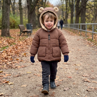 Lilo Fleece Lined Hooded Jacket - Cocoa
