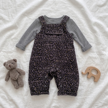 Lilo Baby Dungaree Two Piece Set - Leopard