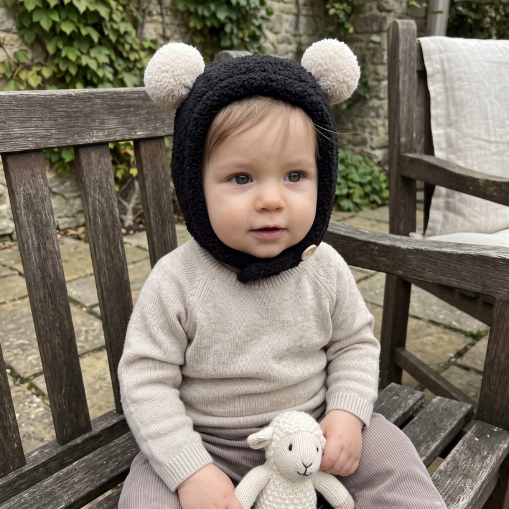 Lilo Pom Pom Beanie - Black