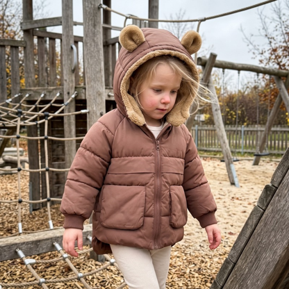 Lilo Fleece Lined Hooded Jacket - Cocoa