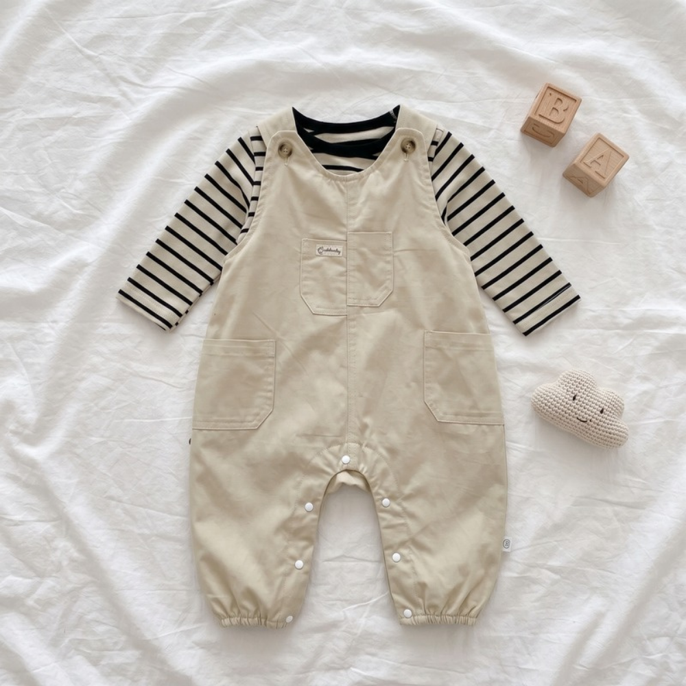 Lilo Baby Dungaree Two Piece Set - Stripe
