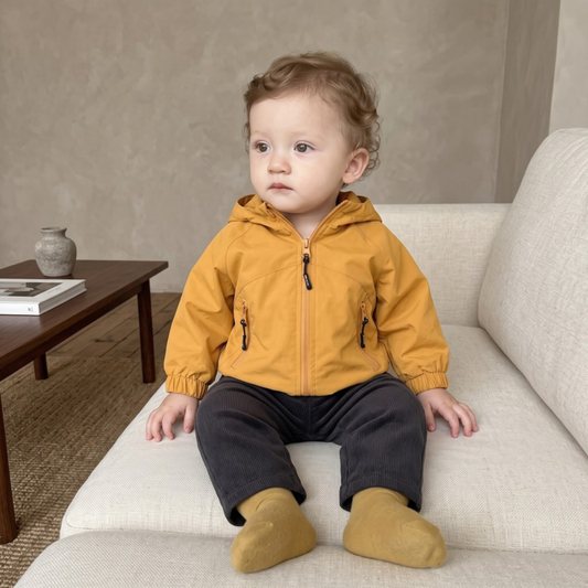 Lilo Hooded Windproof Jacket - Yellow