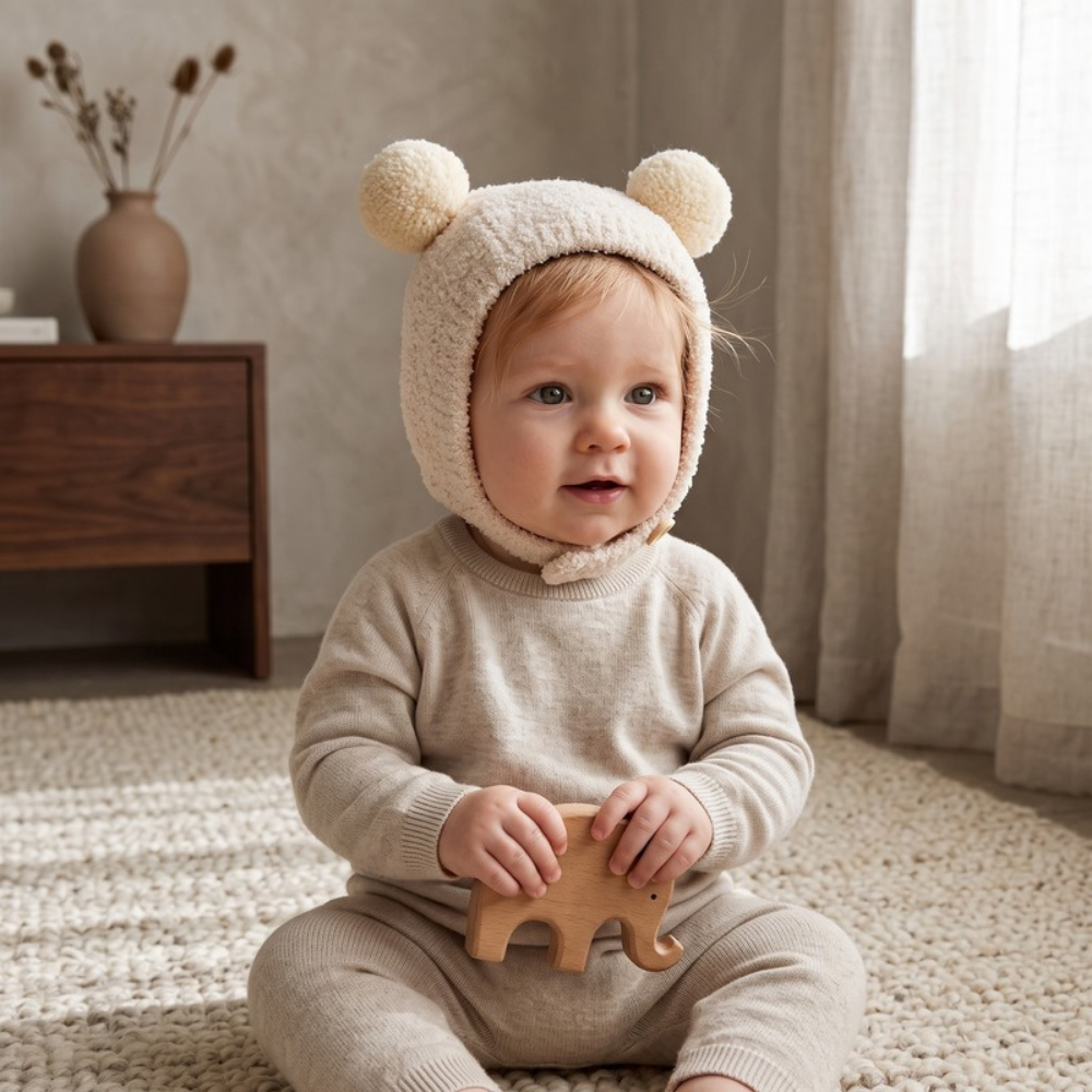 Lilo Pom Pom Beanie - Beige