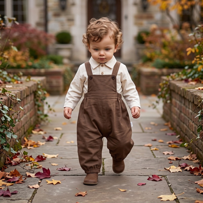 Lilo Baby Dungaree Two Piece Set - Brown