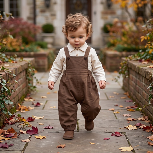 Lilo Baby Dungaree Two Piece Set - Brown