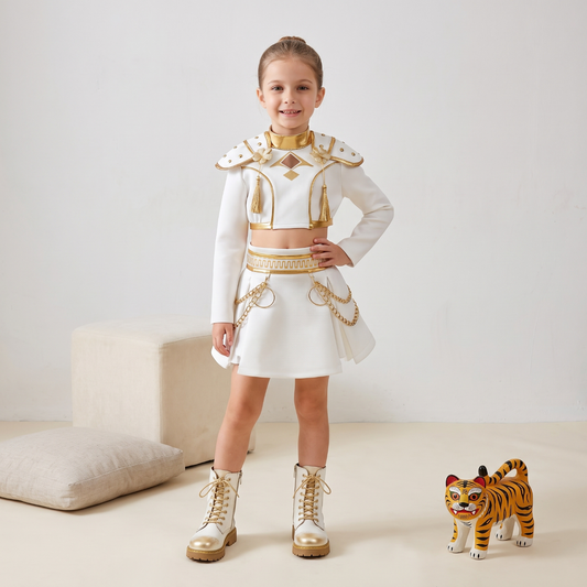 Lilo Encore Girls Costume Set - Ivory & Gold