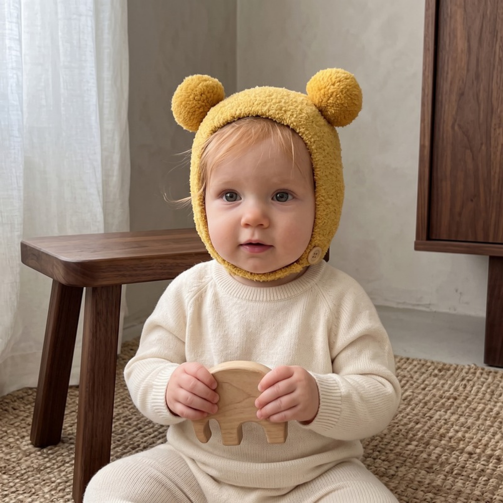 Lilo Pom Pom Beanie - Yellow