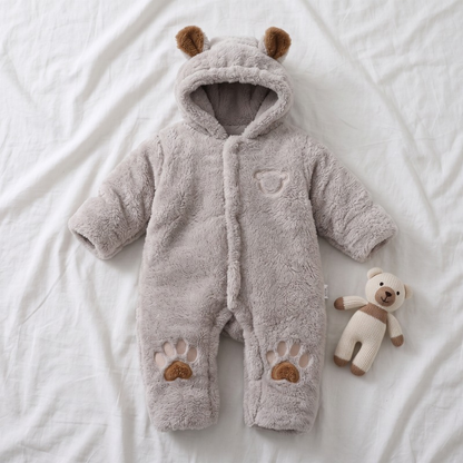 Lilo Teddy Bear Plush Romper - Grey