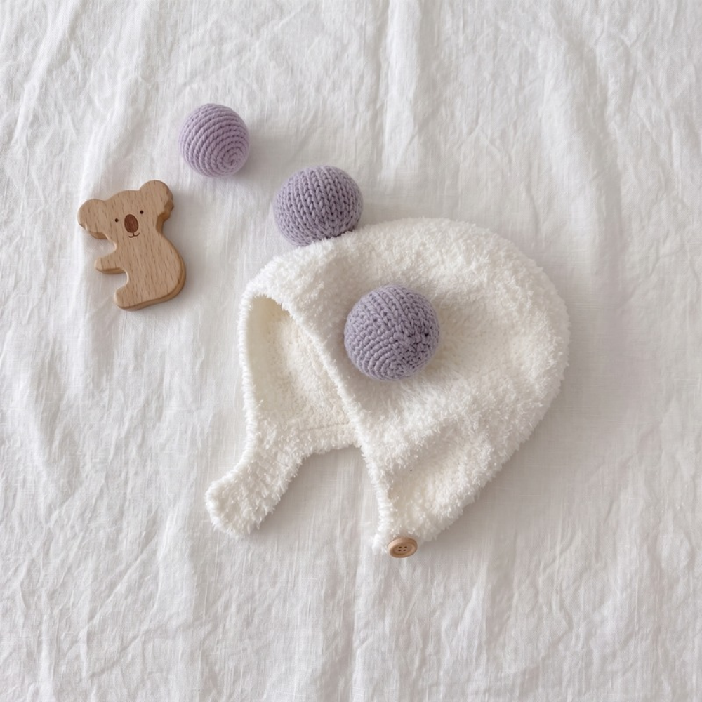 Lilo Pom Pom Beanie - Milk White