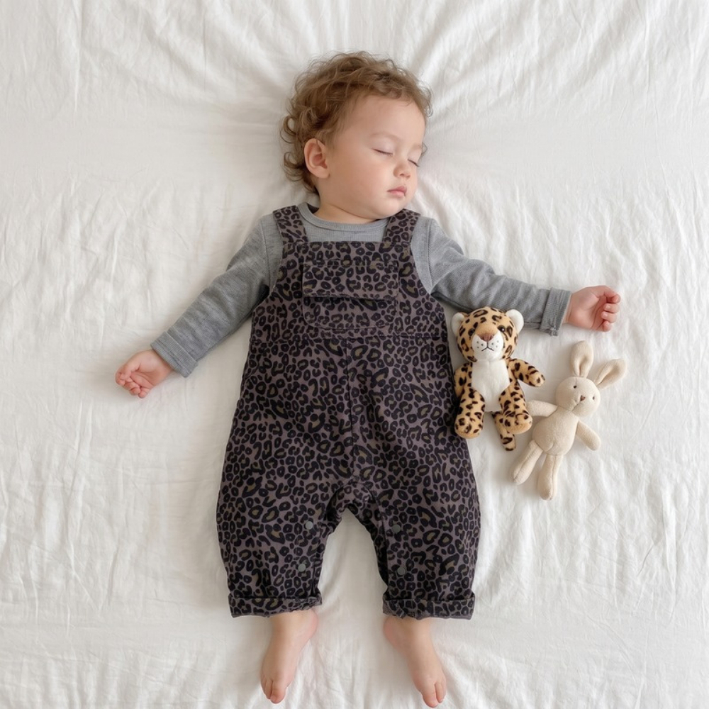 Lilo Baby Dungaree Two Piece Set - Leopard