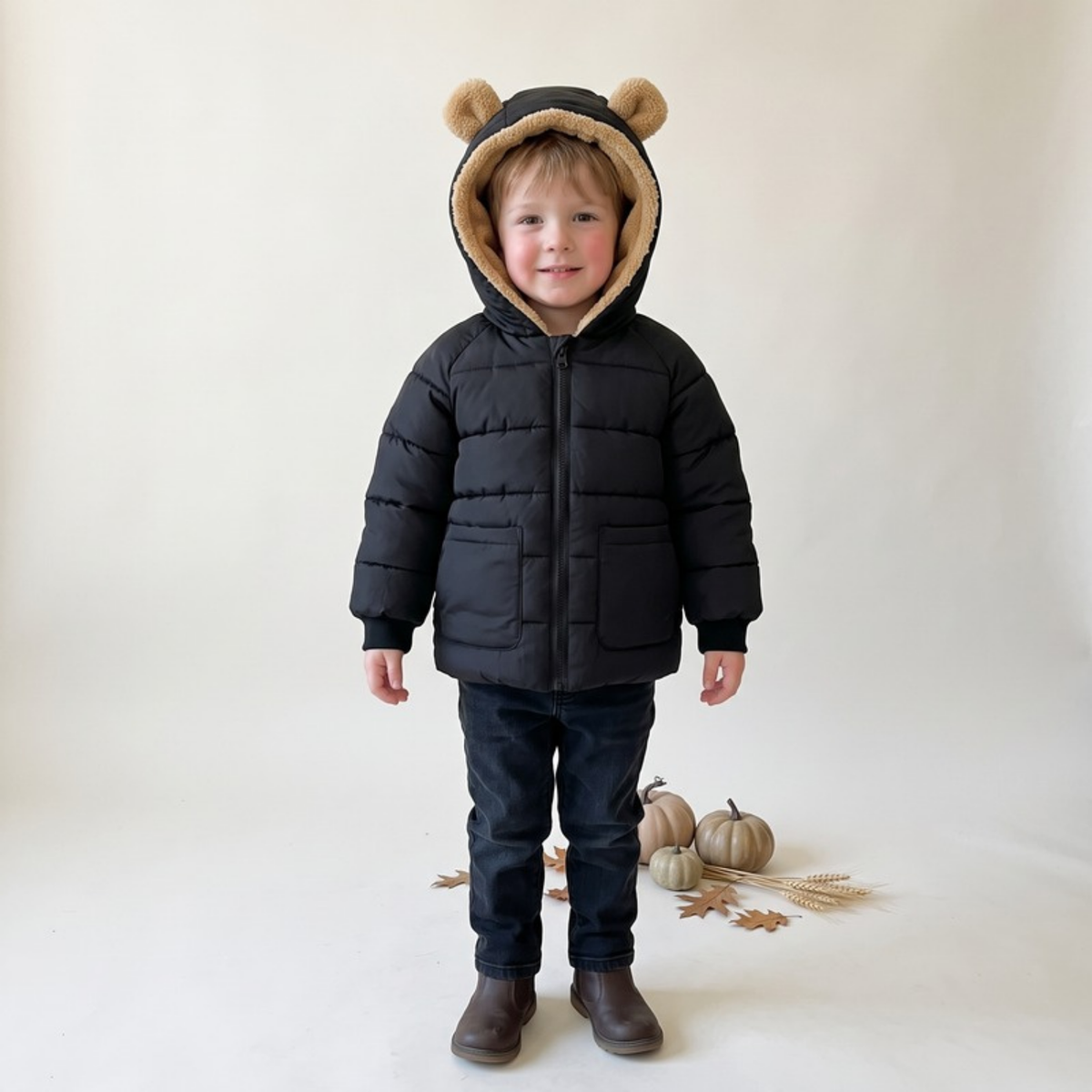 Lilo Fleece Lined Hooded Jacket - Black