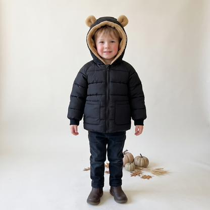 Lilo Fleece Lined Hooded Jacket - Black