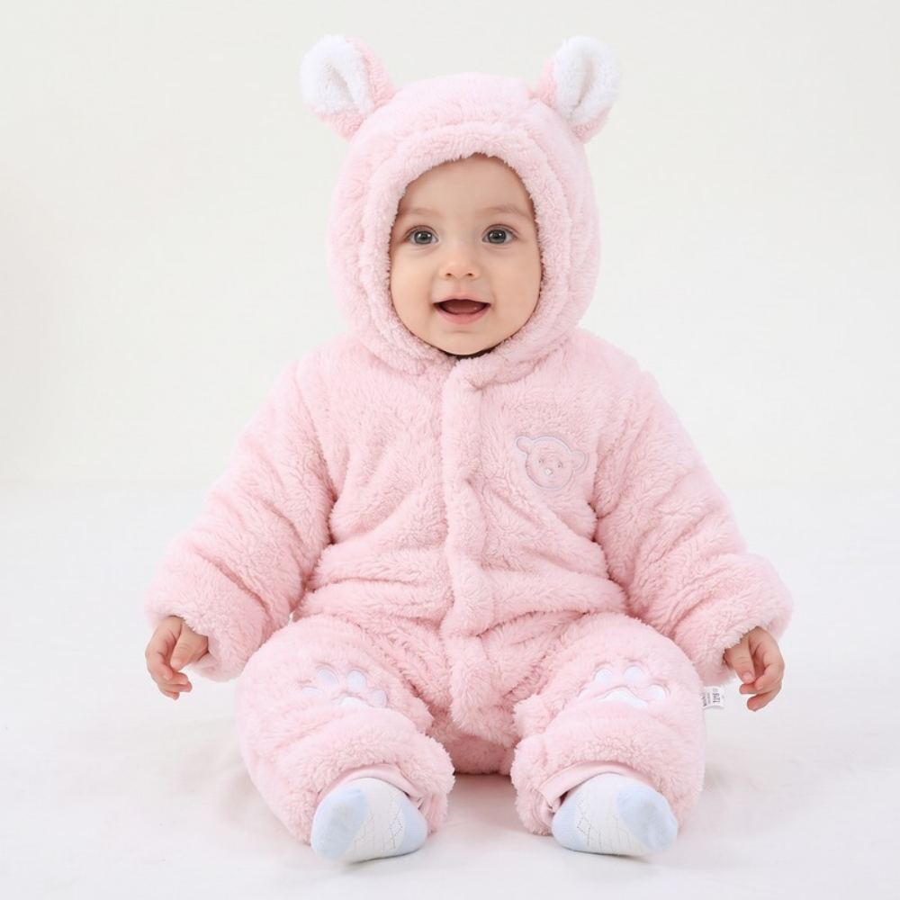 Lilo Teddy Bear Plush Romper - Pink