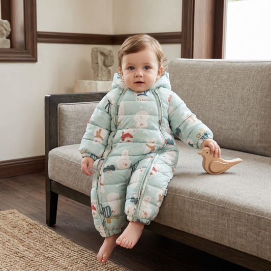 Lilo Down Filled Baby Snowsuit - Winter Snowman