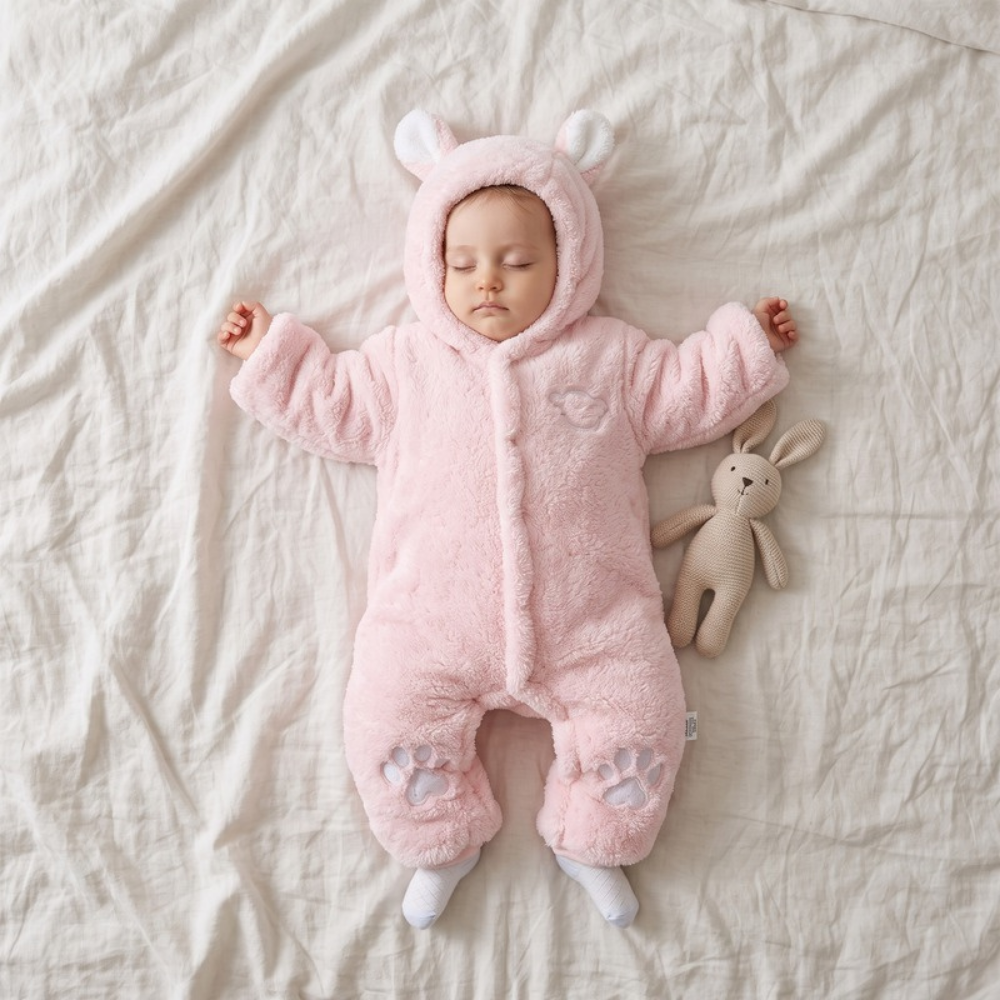 Lilo Teddy Bear Plush Romper - Pink