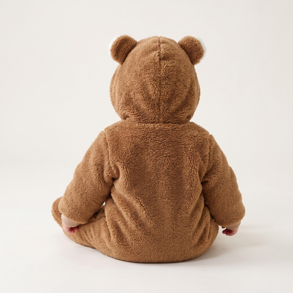 Lilo Teddy Bear Plush Romper - Brown