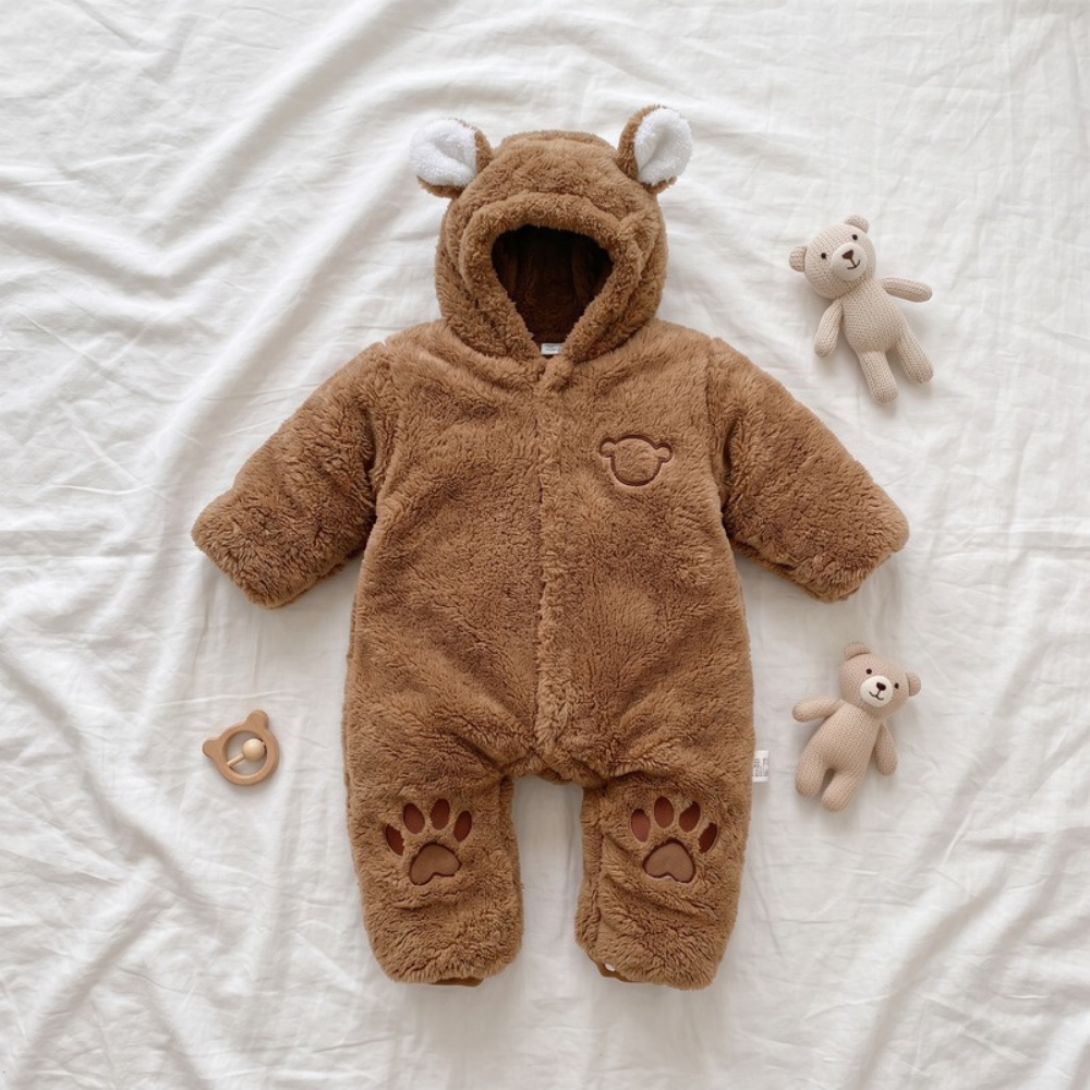 Lilo Teddy Bear Plush Romper - Brown