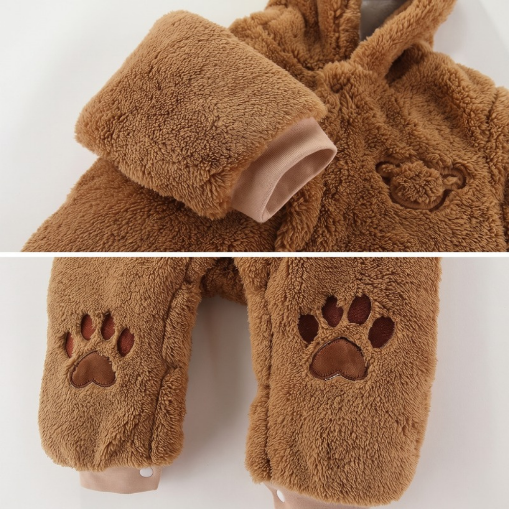 Lilo Teddy Bear Plush Romper - Brown