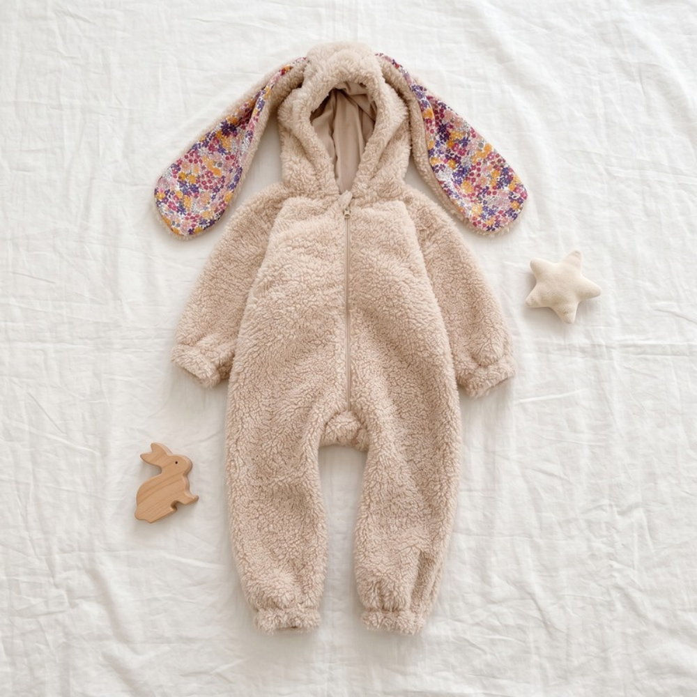 Lilo Plush Bunny Romper - Camel