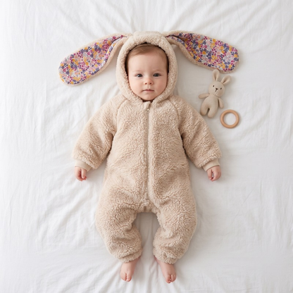 Lilo Plush Bunny Romper - Camel