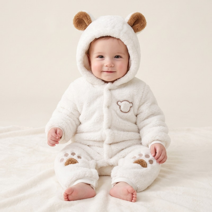 Lilo Teddy Bear Plush Romper - White